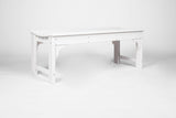 Backless HDPE Adirondack Bench with Wood Texture, Poly Lumber Seat for Patio, Backyard, Balcony, All W2103P254579