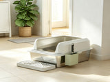 High Sided Stainless Steel Litter Box Anti-Urine Leakage, Non-Sticky, Complete with Metal & 57834585