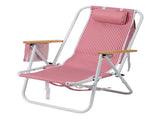 4-Position Adjustable Backpack Beach Chair, Foldable Rustproof Aluminum Frame Lounge Chair with 61130100