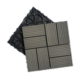 Wood Plastic Composite Deck Tiles Set of 20pcs, Composite Decking Resist Rust, Water, Weather, W2805P205353