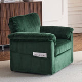 33 Inch Oversized Swivel Corduroy Lounge Chair - Plush Cushioned Armchair for Living Room, Bedroom, W1829P265011