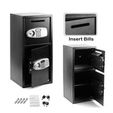 ZNTS DS77TE Home Office Security Large Electronic Digital Steel Safe Black Box & Silver Grey Pannel 37904149