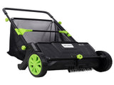 Hand Push Lawn Sweeper, 21 Inch Leaf & Grass Collector 2.8 cu. ft Hopper Bag Capacity. with W465P498188