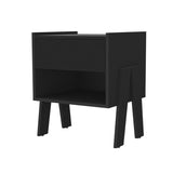 Black Wengue 1-Drawer 1-Shelf Nightstand B06280189