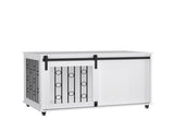39.37'' Modern Wooden Dog Crate Furniture with Sliding Barn Door and Side Door, Indoor Dog Kennel 66249718