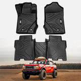 MKR Car Floor Mats for 2021-2023 Ford Bronco 3D TPE All-Weather Floor Mats - Full Set Interior Car W2801P282509