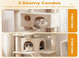 52" Tall Cat Tree Tower with Perches & Condos, Multi-Cat Playground with Scratching Posts 18176917