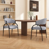 Upholstered Dining Chairs With Metal Legs ,Gray N768P184752L
