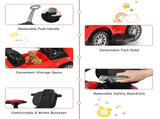 3-in-1 Kids Ride On Push Car for 12-36 Months Removable Handle Anti-Roll Board Horn Music Red 32867786