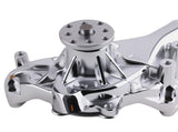 Long Water Pump& 2 / 3 Groove Crankshaft Pulley Kit fit for SBC Chevy 305 350 Chrome 16994901