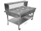 9-Pan Commercial Food Warmer with Dividers, Professional Buffet Catering Food Warmer, Electric Steam 79229479