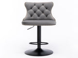 A&A Furniture,Swivel Velvet Barstools Adjusatble Seat Height from 25-33 Inch,17.7 inch base, Modern W114341203