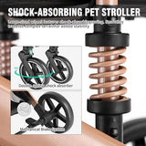 EchoSmile 4 in 1 Pet Stroller, Folding Lightweight Cat & Dog Stroller with Detachable Carrier, T2602P306354