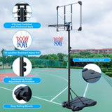 ZNTS Basketball Hoop Portable Basketball Goal for Indoor Outdoor Basketball Stand 5.6-7 ft Adjustable 32 84237129