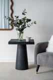 20x20x24" Black Square Side Table with Pedestal Base W2078P203212