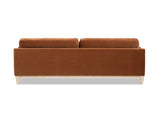 Pasadena 75.5" Modern Farmhouse Sofa, Burnt Orange Performance Velvet B2719P479036