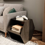 23.62'' Hexagonal Coffee Table Side Table Nightstand Burmese Sumac W757P164920