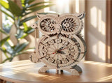 3D Wooden Puzzle Owl Clock Model Kits To Build Wooden Construction Handmade Craft Unique Christmas 13780205
