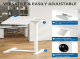 Adjustable Overbed Table with Wheels, Mobile Rolling Laptop Desk, Tilting Bedside Table for Laptop, 91817234
