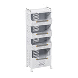 ZNTS 4-Tier Rolling Storage Cart with Wheels, Large Capacity Kitchen Cart, Mobile Utility Cart with with 56528085