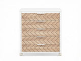 5-Drawer Rolling Storage Cabinet, Mobile Chest with Wood Grain Fronts & Casters 05480215