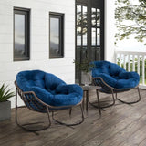 ZNTS Outdoor Rattan Rocking Chair,Padded Cushion Rocker Recliner Chair Outdoor for Front Porch, Living W640105286