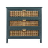 3 Drawer Cabinet,Natural rattan,American Furniture,Suitable for bedroom, living room, study W68858063