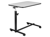 Multifunctional Adjustable Bedside Table MDF/Iron/4 Wheels With Brake, Silver Grey 27887581
