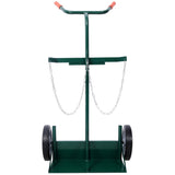 440lbs capacity Cylinder Cart,WELDING CYLINDER HAND TRUCK,Large Dual Oxygen Tank Cart Dolly With W465P175687