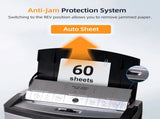 60 Paper Shredder, 60-Sheets Auto Feed Micro-Cut Paper Shredder, 6-Sheet Home Office Heavy Duty 12877263