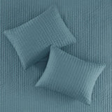 3 Piece Quilt Set Teal King/Cal King B035129044