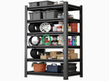 6-Tier Metal Storage Rack, 82"H Garage Shelving, Adjustable Shelves & Reinforced Double-Layer 41068774