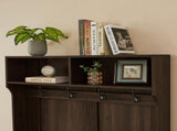 Dark brown, Column Coat Rack with Storage Shoe Cabinet 28345920