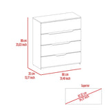 California Drawer Dresser, Four Spacious Drawers, Superior Top B128P148891