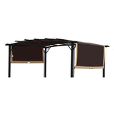 Universal Canopy Cover Replacement for 12x9 Ft Curved Outdoor Pergola Structure-Brown W419P326867