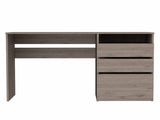 Waterbury 3-Drawer 1-Shelf Computer Desk Light Grey B06280258