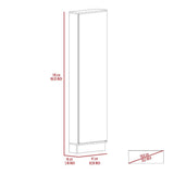 Cassidy Rectangle Tall Shoe Cabinet with Mirror White B06280408