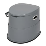 ZNTS Portable Toilet with Non-slip Mat Grey 56598783