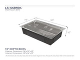 Stainless Steel Kitchen Sink, 30x19 Single Bowl, Overmount Handmade Sink in Dark Gray, with US 59818375