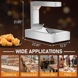 US Standard 110V 750W Food Warmer Silver Stainless Steel Horizontal Electric Food Heating Station 88318713