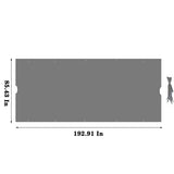 Universal Canopy Cover Replacement for 12x9 Ft Curved Outdoor Pergola Structure-Grey W419P181611