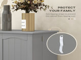 Simple Triamine Adjustable Shelves Sideboard With Door Cabinet White, Gray-AS 02962653