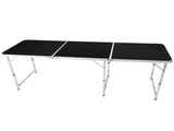 6ft Aluminum Alloy Folding Table black 95332729
