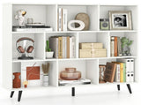 10 Cube Bookcase 3-Tier Modern Storage Organizer with 5 Metal Legs Bookshelves 54672189