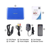 ZNTS DBPOWER 12" Portable DVD Player with 5-Hour Rechargeable Battery, 10" Swivel Display Screen, with 03363864