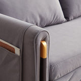 MH 54" Modern Convertible Sofa Bed with 2 Detachable Arm Pockets, Velvet Loveseat Multi-position W1193P254887