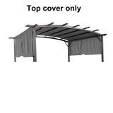 Universal Canopy Cover Replacement for 12x9 Ft Curved Outdoor Pergola Structure-Grey W419P181611