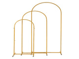 (5.9ft4.9ft3.9ft) Three-Piece Set Wedding Arc Top Iron Art Wedding Iron Arch Gold 17309543