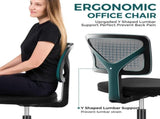 Small Desk Chair Wheels Armless Low-Back Office Chair Ergonomic Adjustable Computer Desk Chair 45125487
