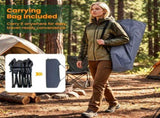 600 LBS Heavy Duty Foldable Camping Cot, 10s Quick Setup Outdoor Sleeping Cot with Cotton-Padded 30872808